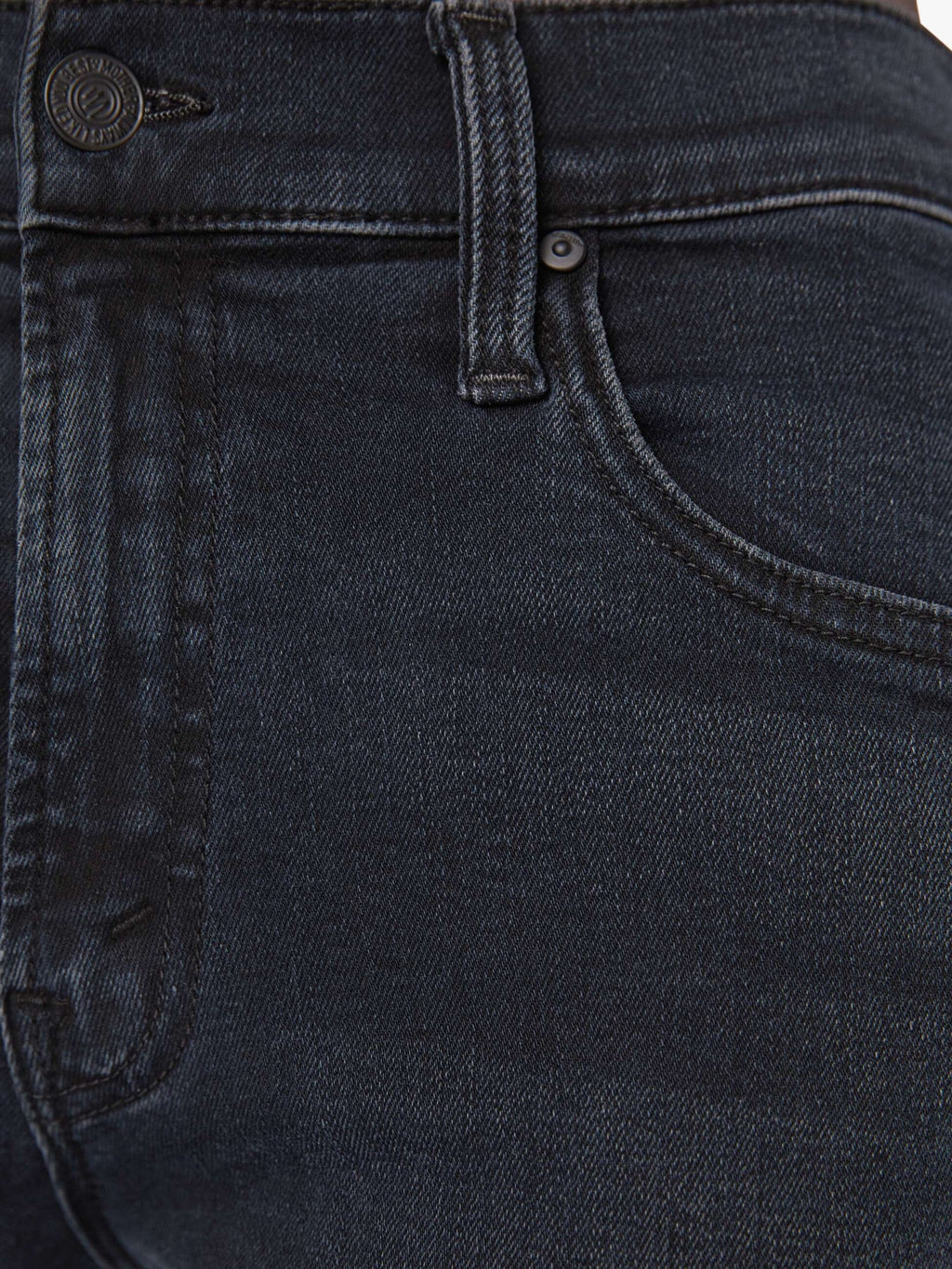 Mother Denim The Mid Rise Zip Rambler Ankle Black