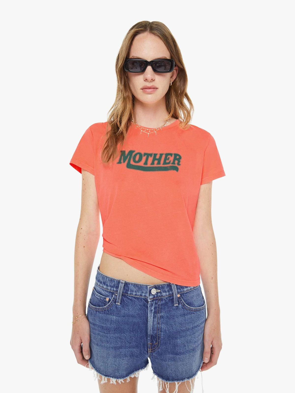 Mother Denim The Dodger Short Short Fray Green Thumb