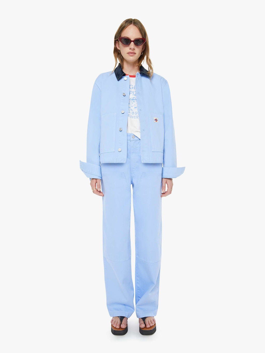Mother Denim The Frontline Jacket Blue (Light-Pastel)