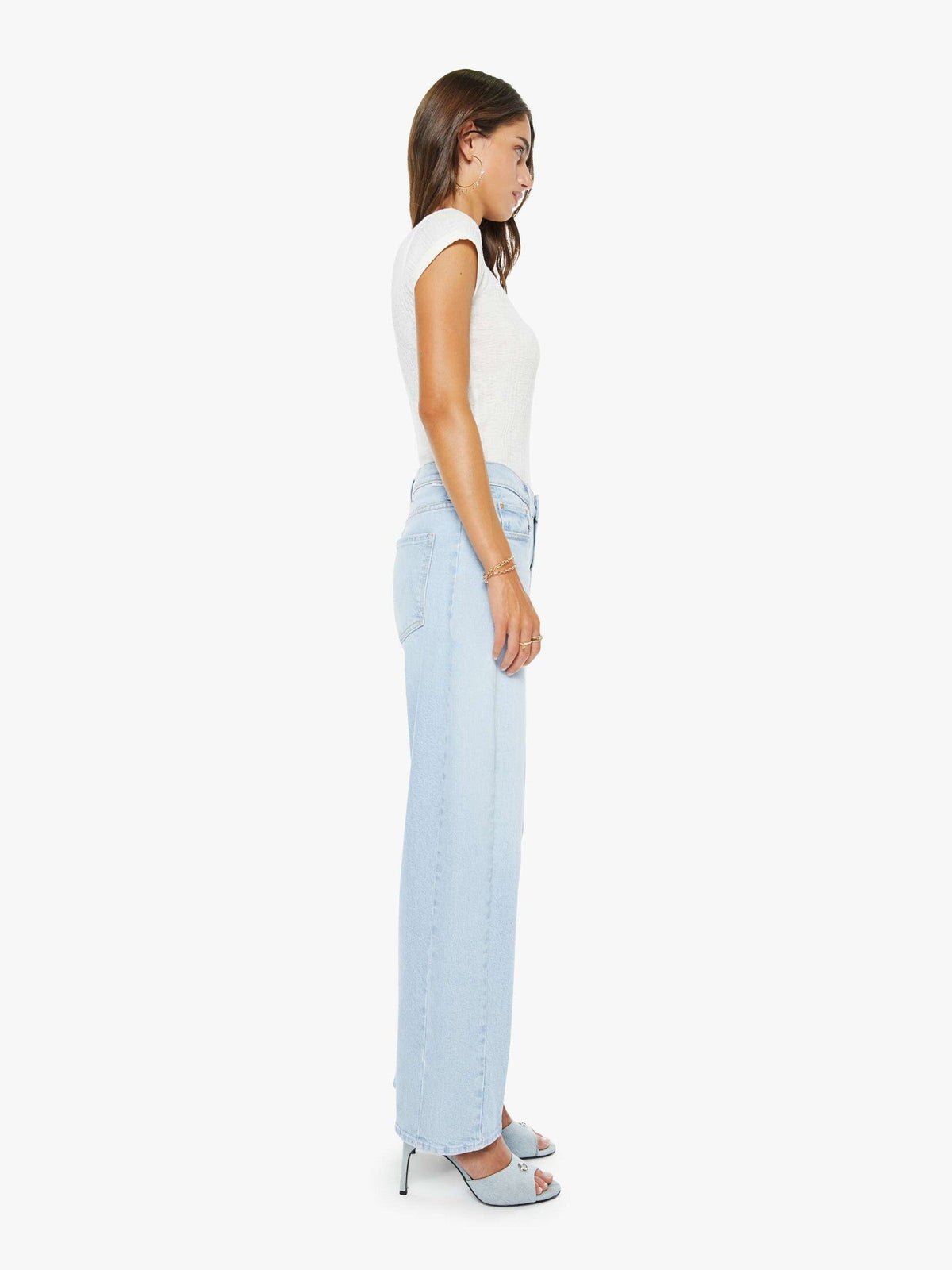 Mother Denim The Mid Rise Half-Pipe Hover Instant Replay