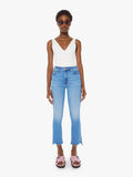 Mother Denim The Insider Crop Step Fray Blue (Medium)