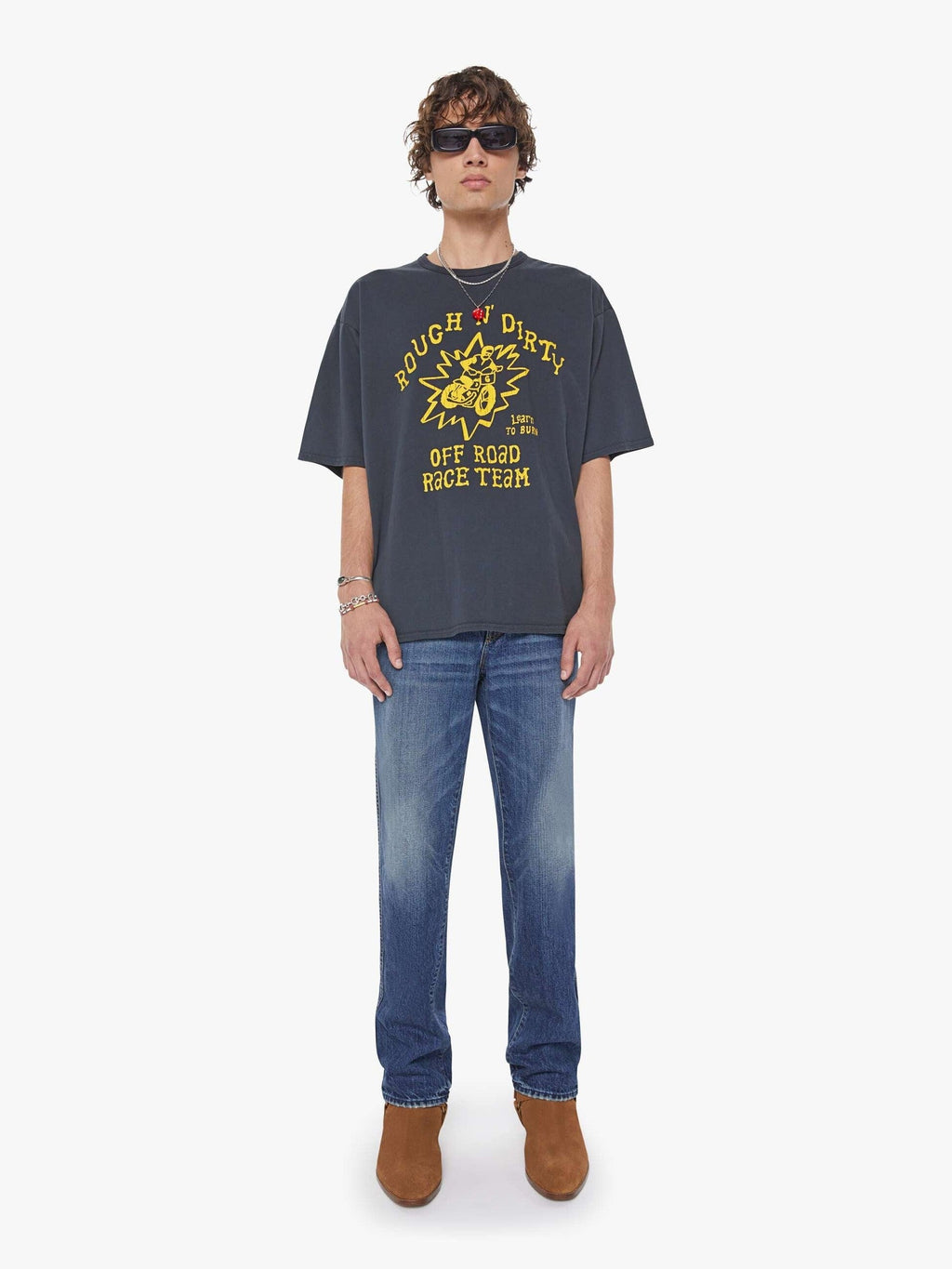 Mother Denim The Coops Tee Black