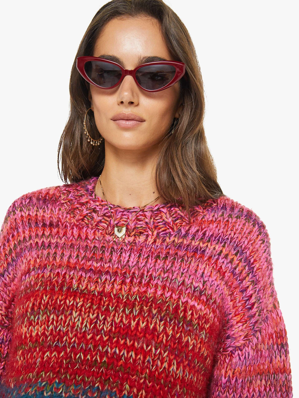 Mother Denim The Crop Pullover Dusk To Dawn