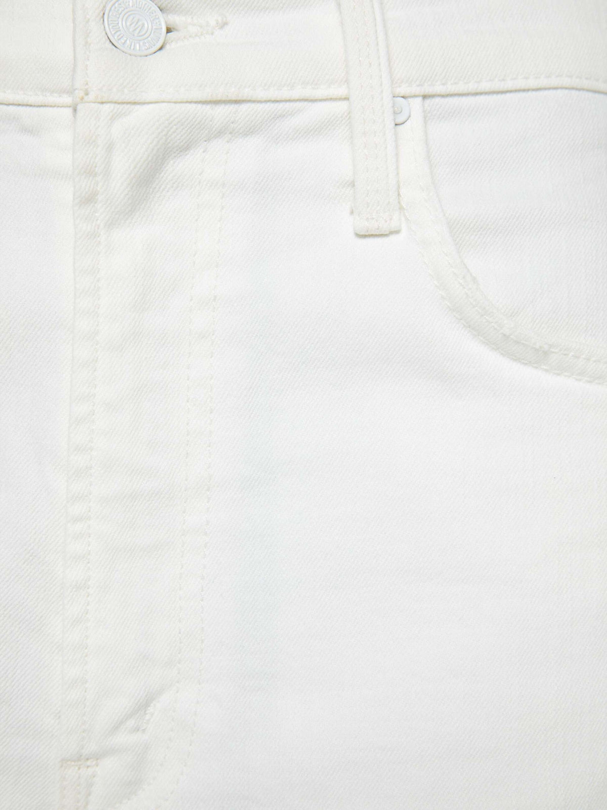 Mother Denim The Whole Lot Zip Twist Fray Totally Innocent