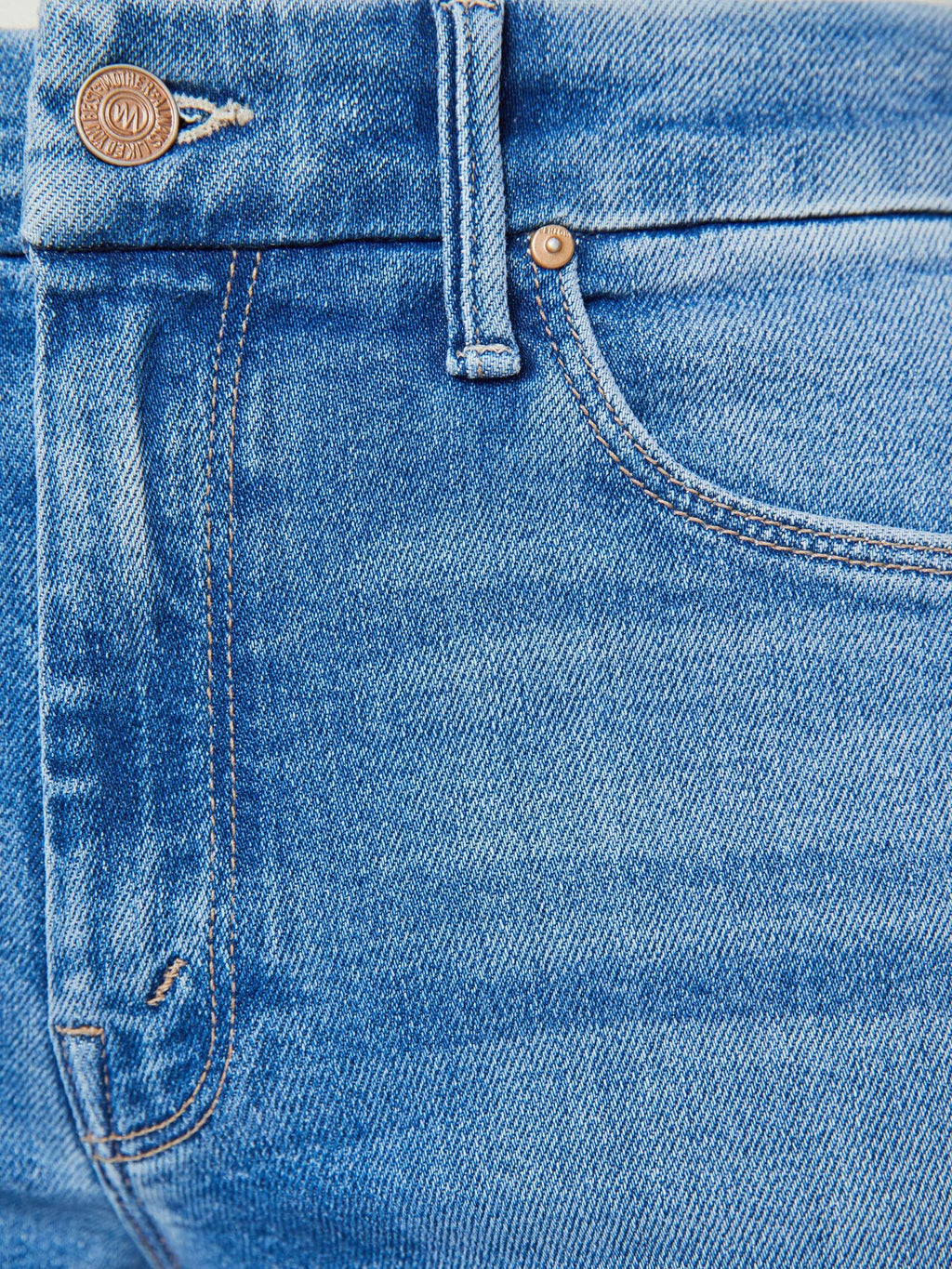 Mother Denim PETITES The Lil Roller Fray Blue (Medium)