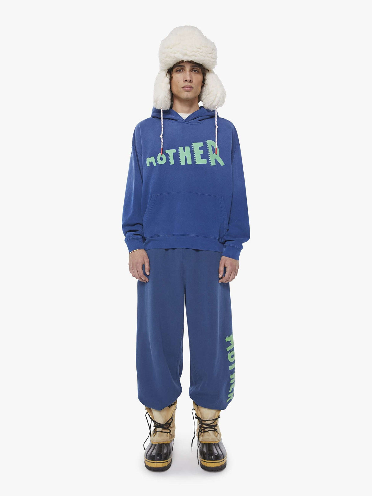 Mother Denim The Oversized Hoodie Blue (Dark)