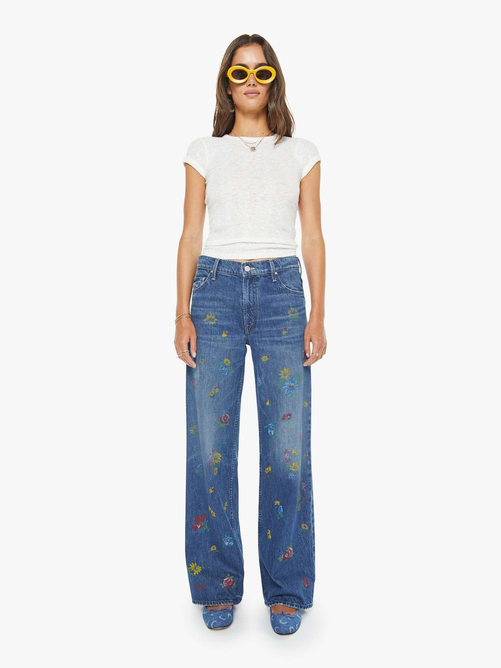 Mother Denim The Boxy Match Tango Red And Cream