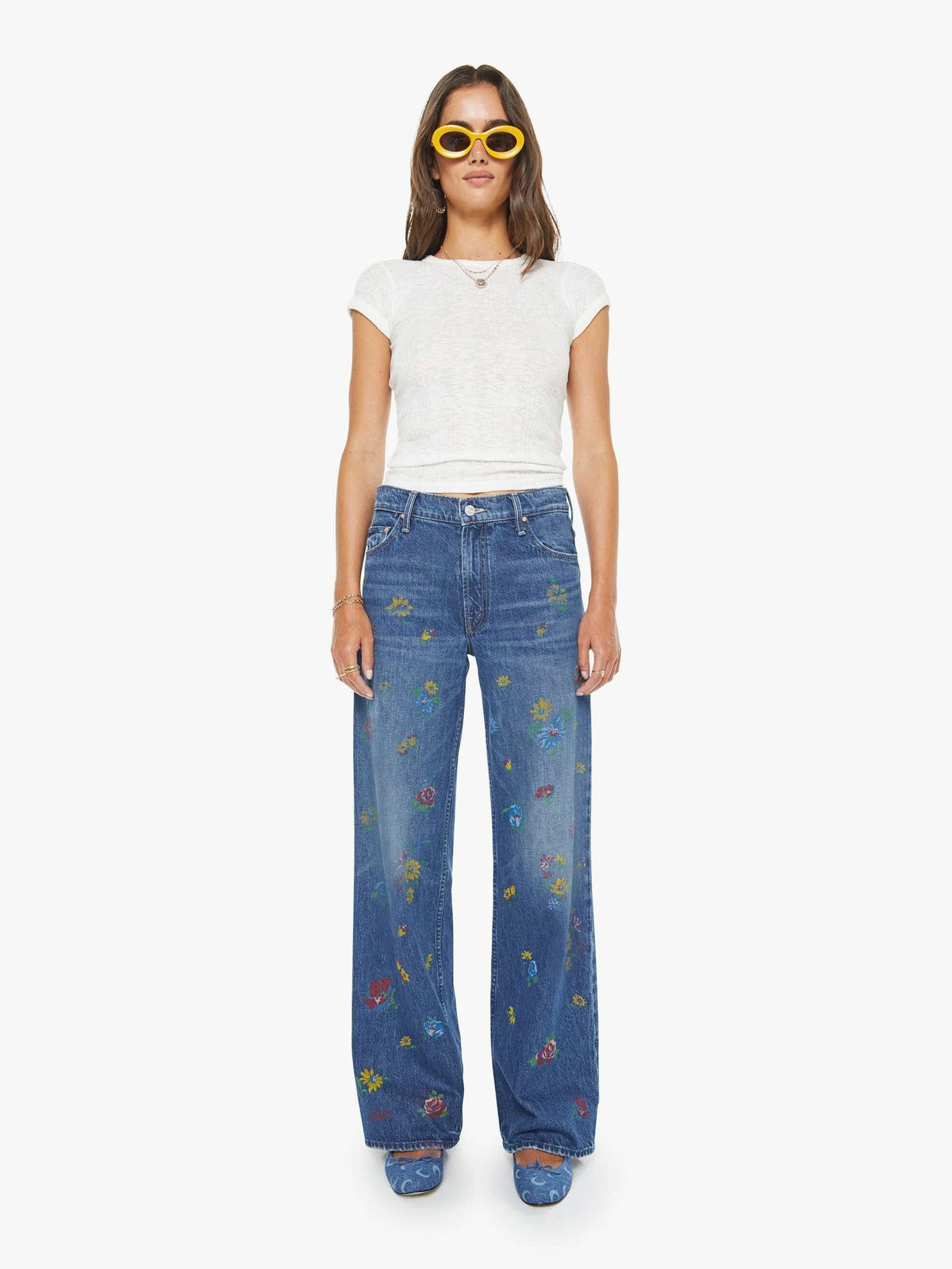 Mother Denim The Boxy Match Tango Red And Cream