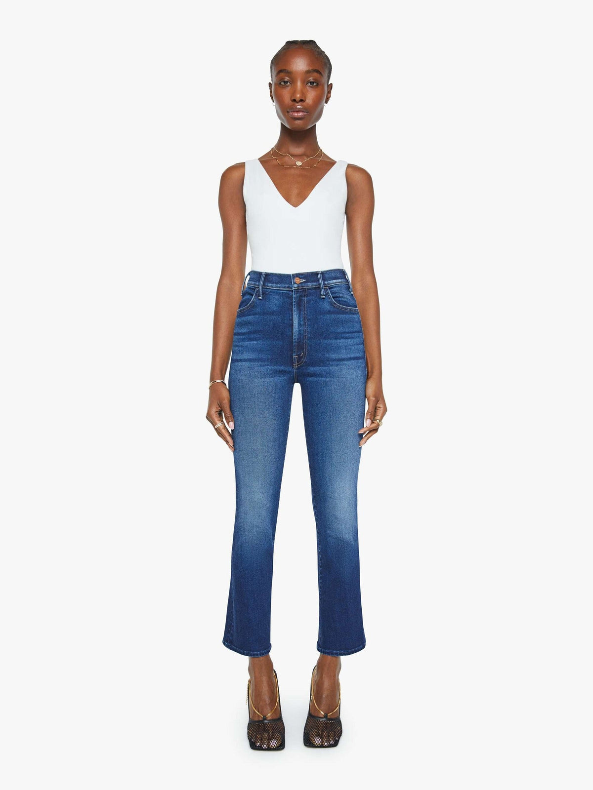 Mother Denim The Hustler Ankle Blue (Navy)