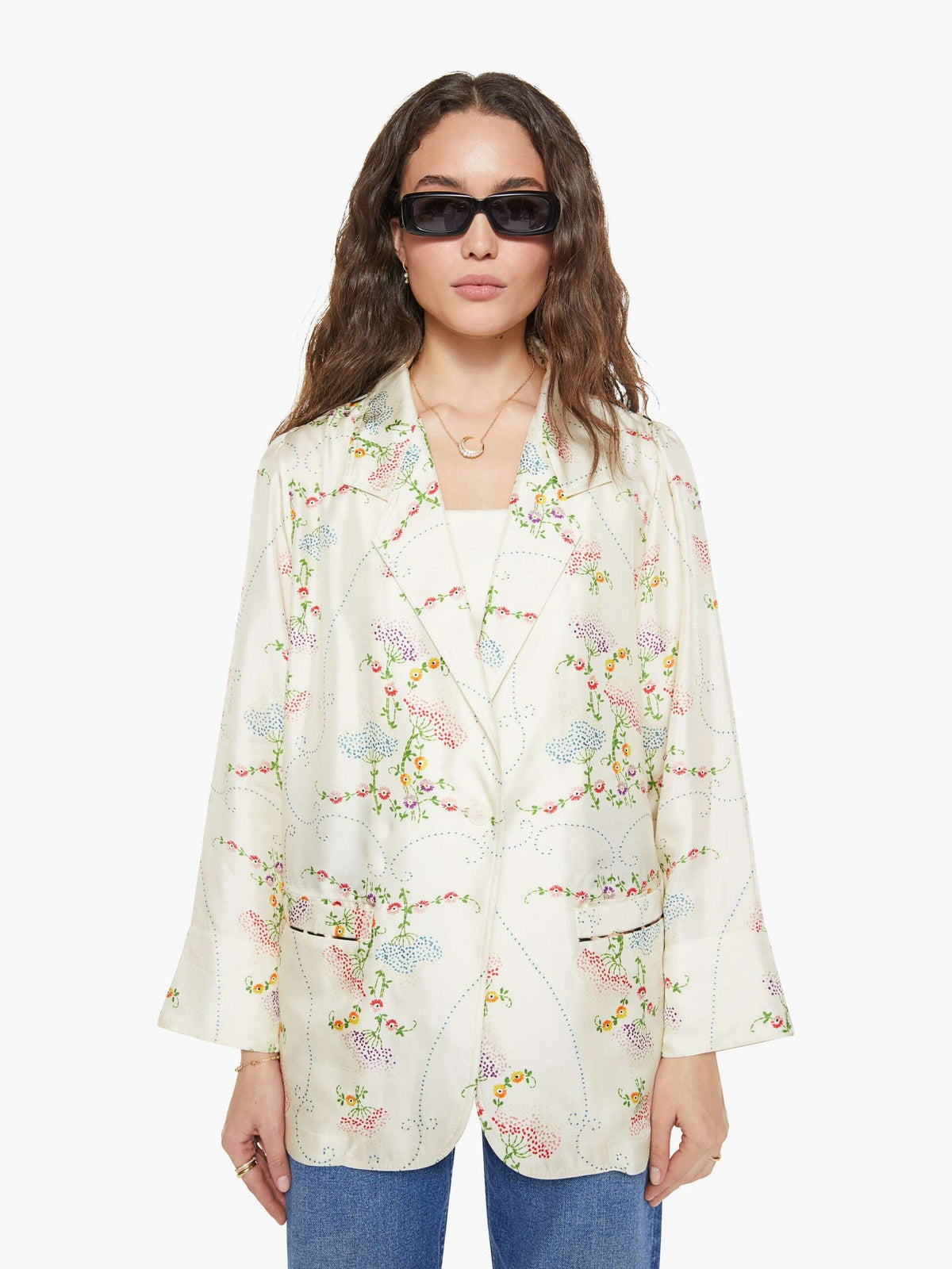 Mother Denim La Prestic Ouiston Elichou Blazer BRODERIE ECRU