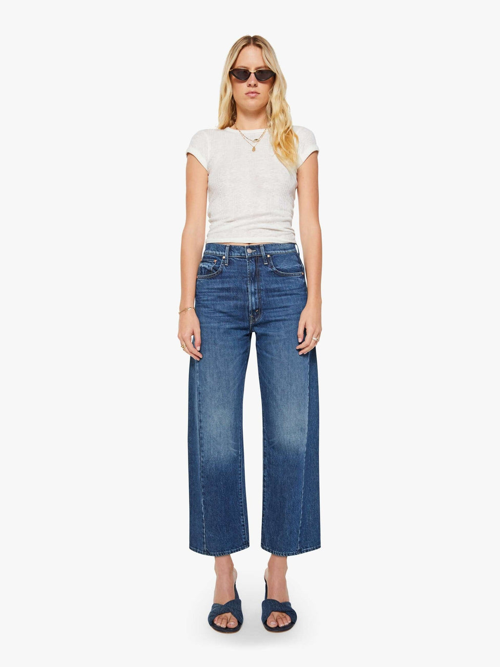 Mother Denim The Half-Pipe Ankle Blue (Dark)