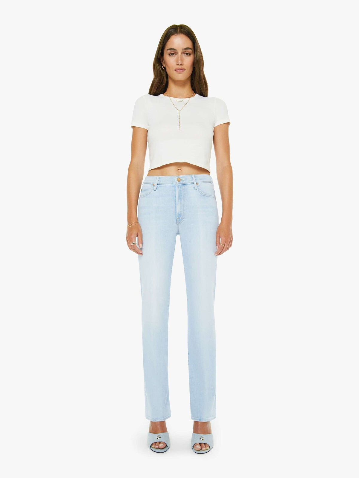 Mother Denim The Quick Dip Roseboom Ballerina And Almond Cream