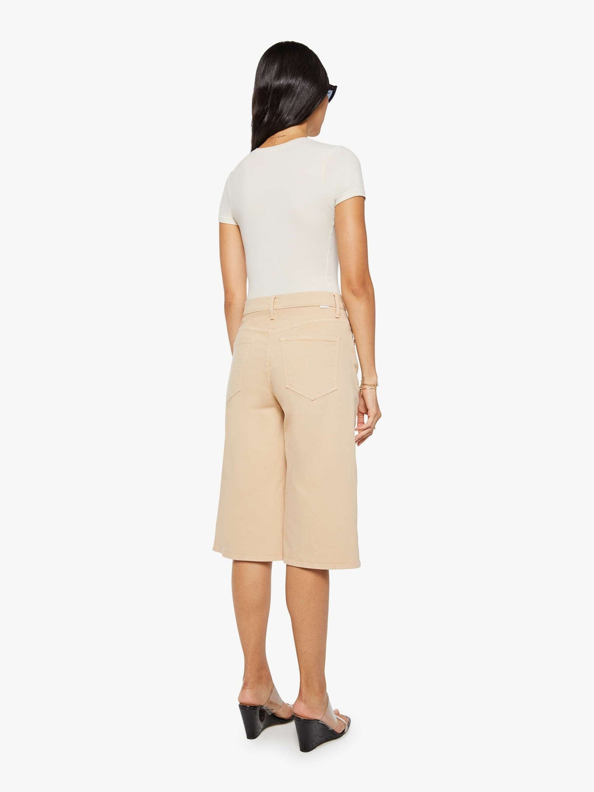 Mother Denim The Whole Lot Twist Zip Almond Buff