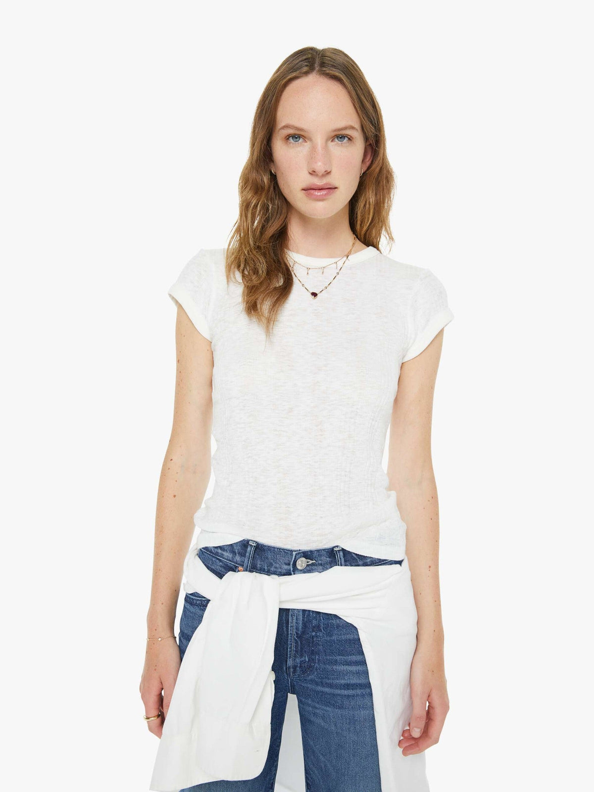 Mother Denim The Flutter Short Fray Blue (Dark)