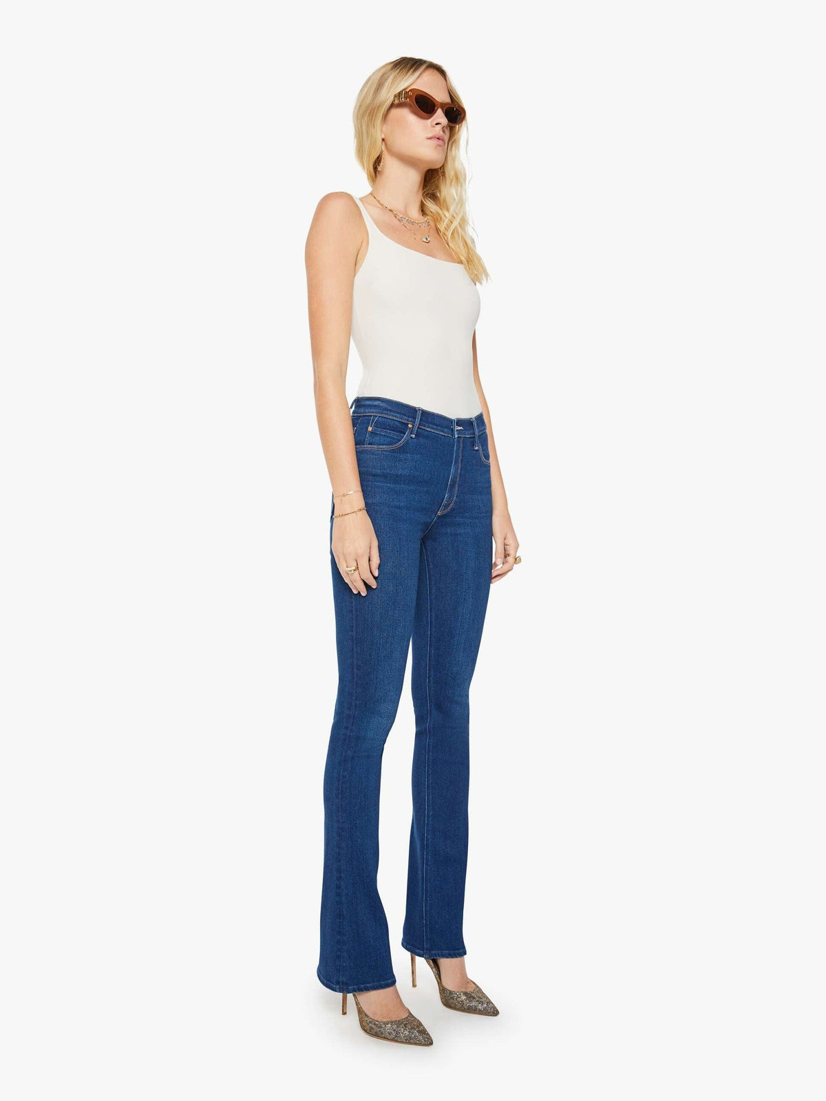 Mother Denim The Party In The Back Shirt Flower Notes